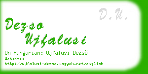 dezso ujfalusi business card